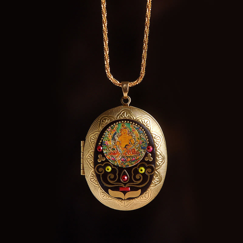 Wear FengShui Copper Kwan Yin Avalokitesvara Zakiram Wealth Pendant Necklace