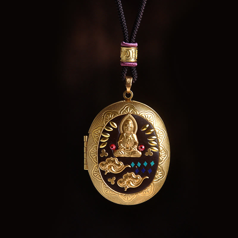 Wear FengShui Copper Kwan Yin Avalokitesvara Zakiram Wealth Pendant Necklace
