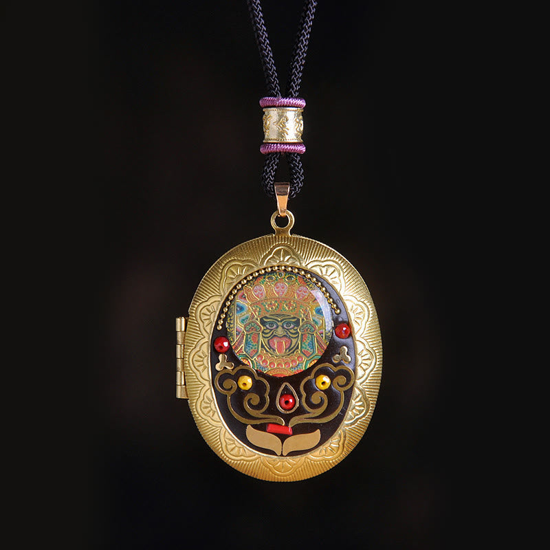 Wear FengShui Copper Kwan Yin Avalokitesvara Zakiram Wealth Pendant Necklace