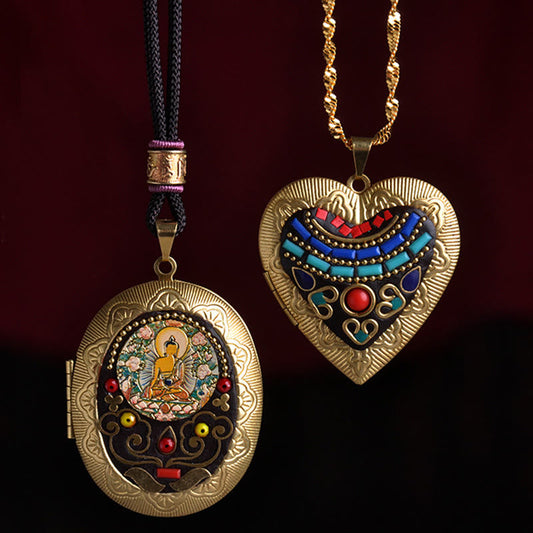Wear FengShui Copper Kwan Yin Avalokitesvara Zakiram Wealth Pendant Necklace