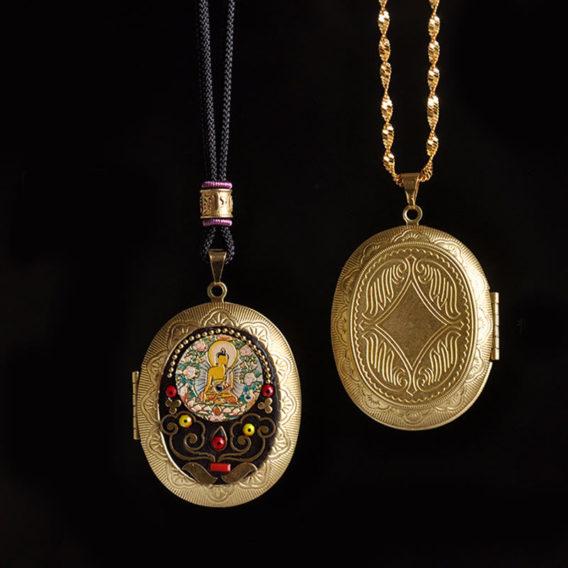 Wear FengShui Copper Kwan Yin Avalokitesvara Zakiram Wealth Pendant Necklace