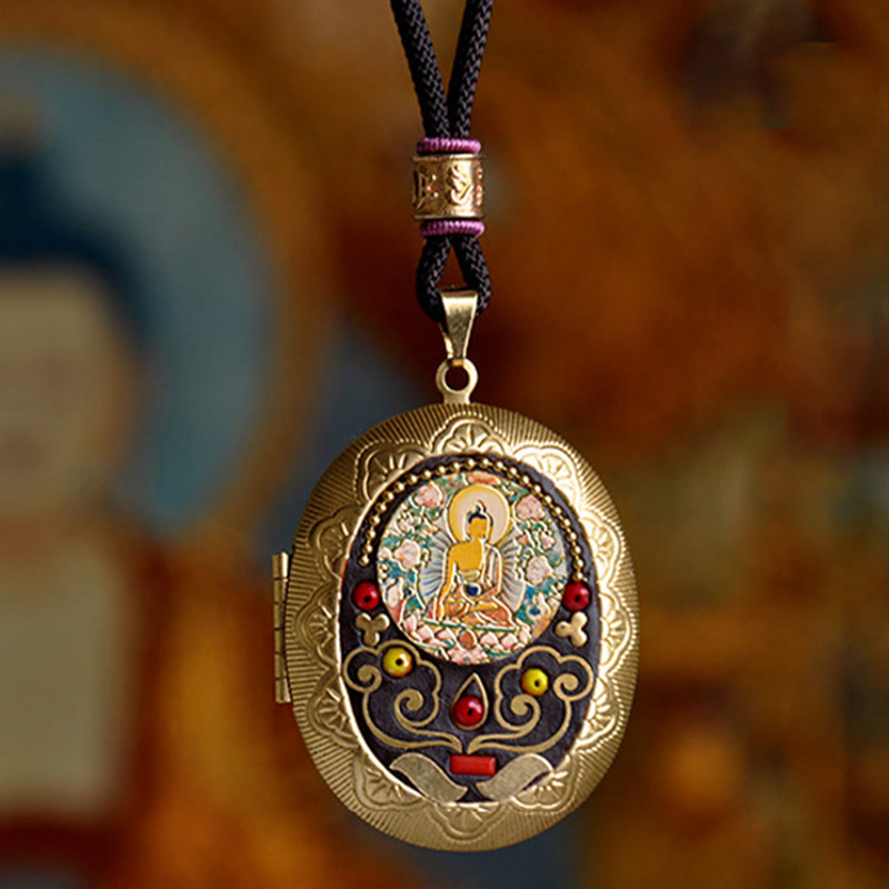 Wear FengShui Copper Kwan Yin Avalokitesvara Zakiram Wealth Pendant Necklace