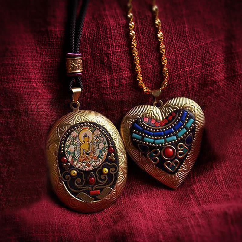 Wear FengShui Copper Kwan Yin Avalokitesvara Zakiram Wealth Pendant Necklace