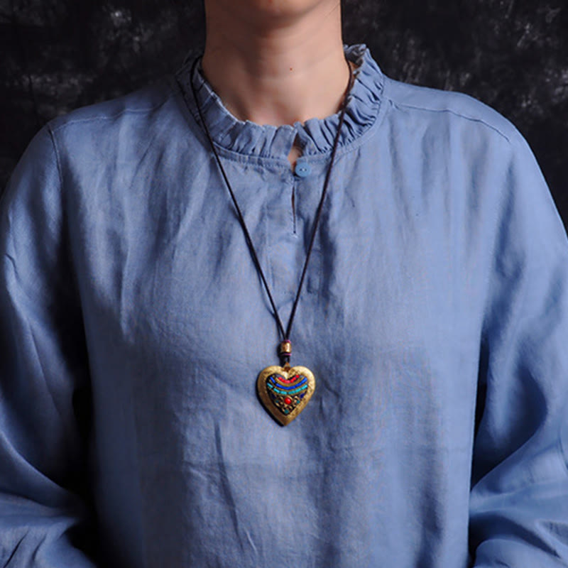 Wear FengShui Copper Kwan Yin Avalokitesvara Zakiram Wealth Pendant Necklace