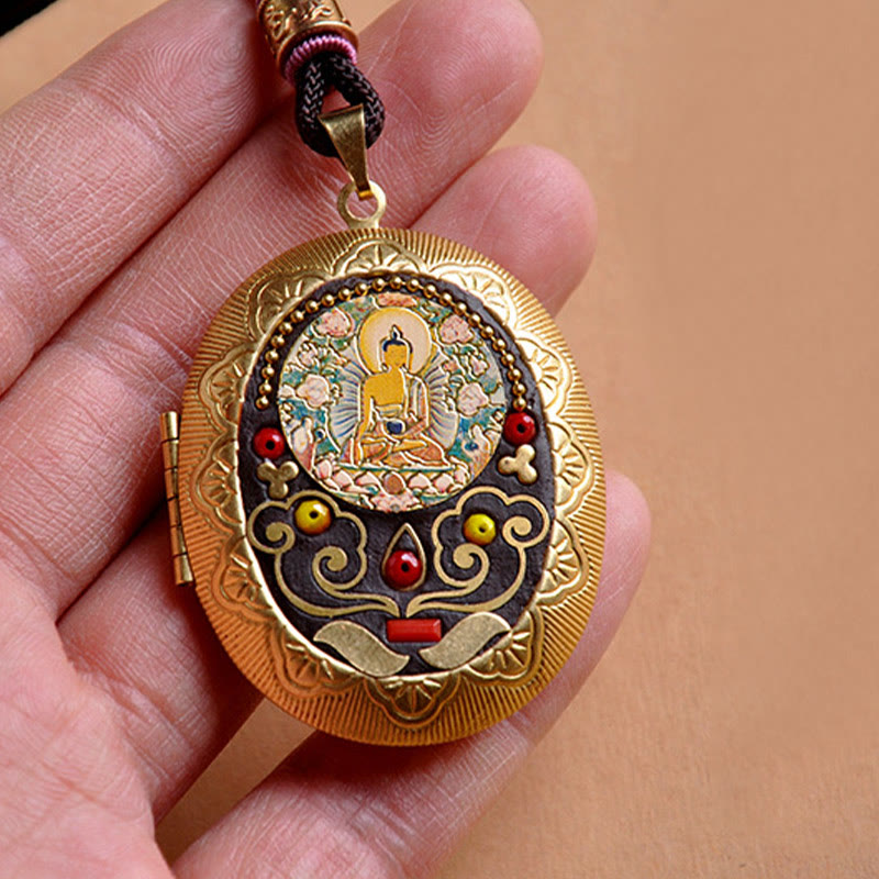 Wear FengShui Copper Kwan Yin Avalokitesvara Zakiram Wealth Pendant Necklace
