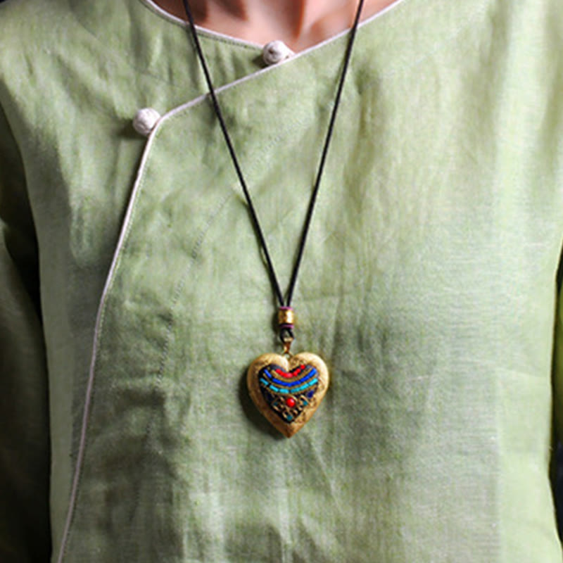 Wear FengShui Copper Kwan Yin Avalokitesvara Zakiram Wealth Pendant Necklace