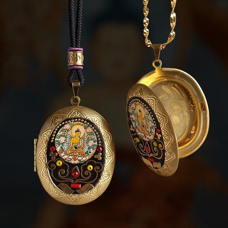 Wear FengShui Copper Kwan Yin Avalokitesvara Zakiram Wealth Pendant Necklace
