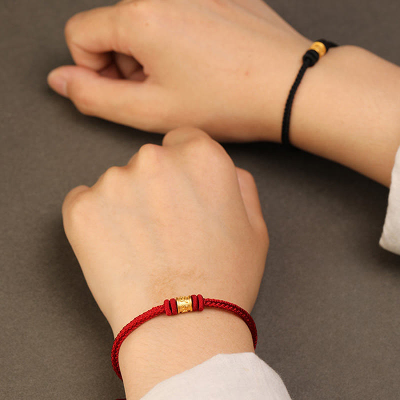Wear FengShui Tibet Handmade 999 Gold Om Mani Padme Hum Luck Protection Bracelet