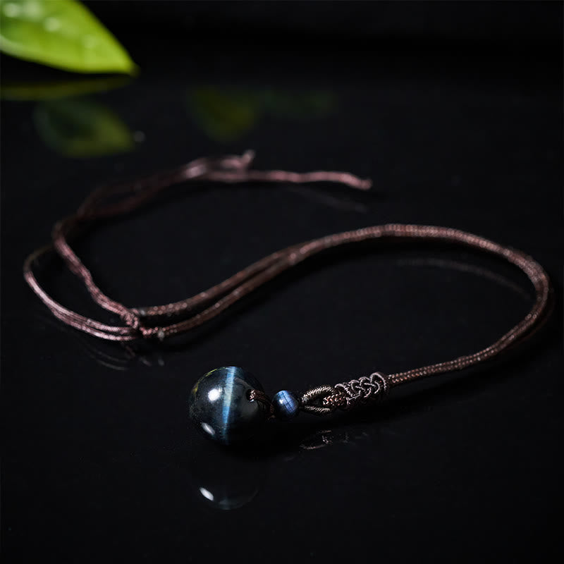 Wear FengShui Tiger's Eye Silver Sheen Obsidian Gold Sheen Obsidian Rainbow Obsidian Positive Necklace Pendant