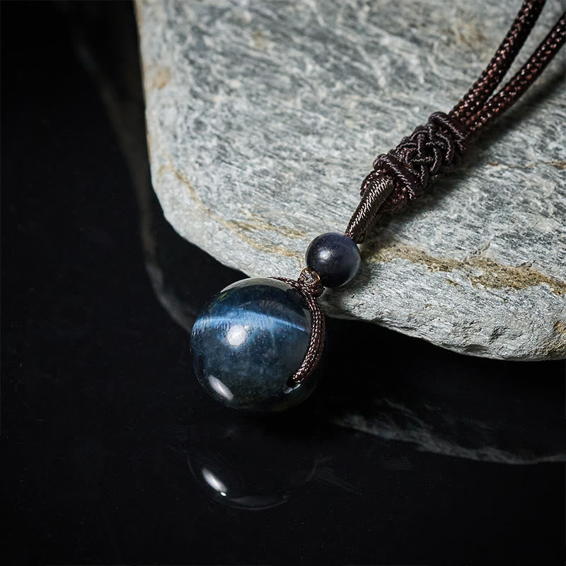 Wear FengShui Tiger's Eye Silver Sheen Obsidian Gold Sheen Obsidian Rainbow Obsidian Positive Necklace Pendant