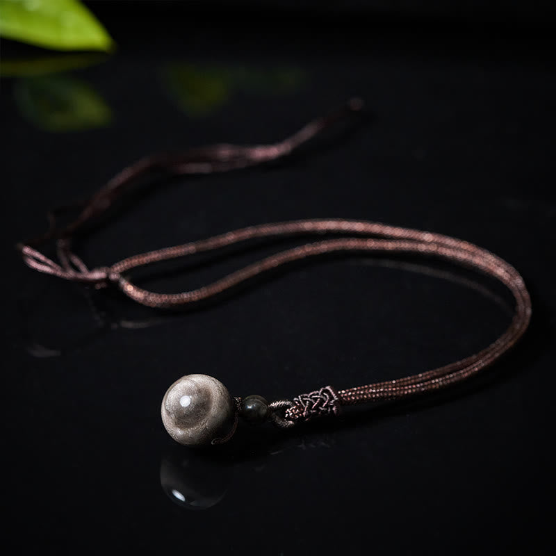 Wear FengShui Tiger's Eye Silver Sheen Obsidian Gold Sheen Obsidian Rainbow Obsidian Positive Necklace Pendant