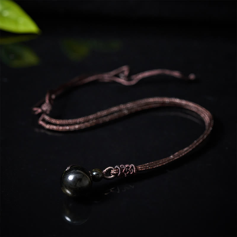 Wear FengShui Tiger's Eye Silver Sheen Obsidian Gold Sheen Obsidian Rainbow Obsidian Positive Necklace Pendant