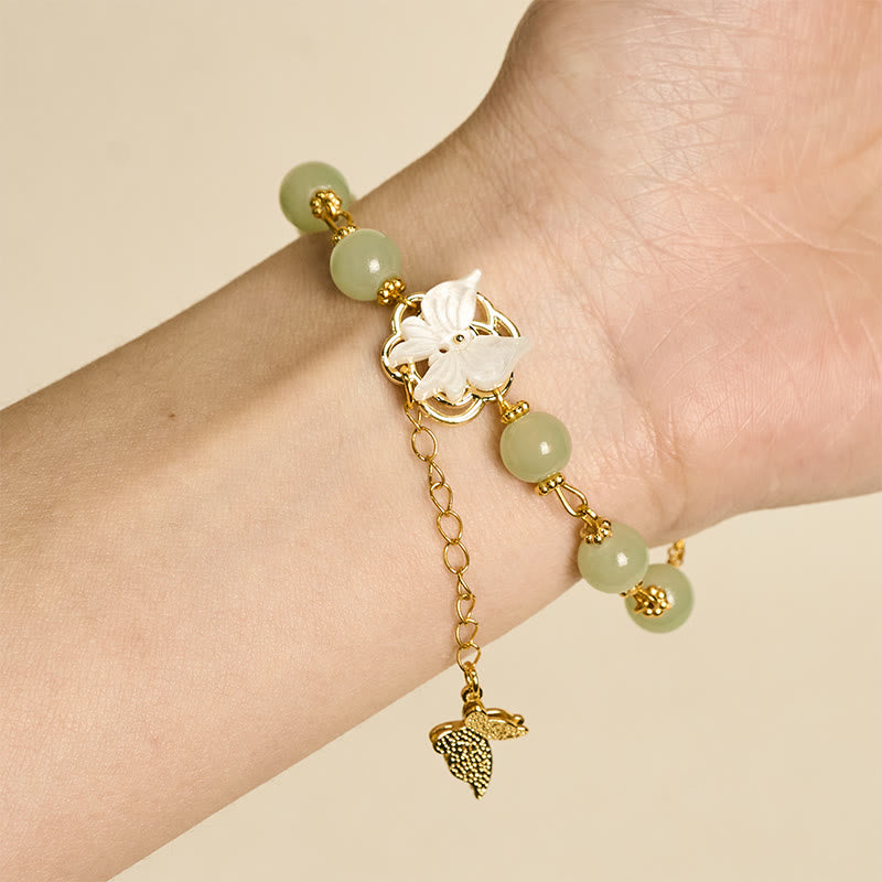 Wear FengShui Liuli Glass Bead Butterfly Blessing Love Bracelet