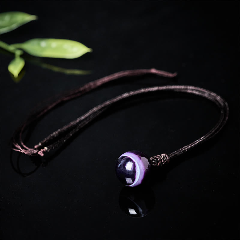 Wear FengShui Amethyst Yellow Agate Various Agate Pink Crystal Lazurite Lapis Lazuli Balance Necklace Pendant