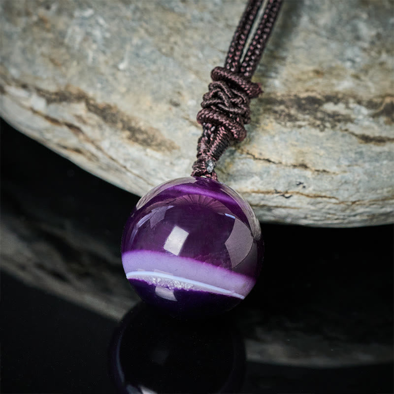 Wear FengShui Amethyst Yellow Agate Various Agate Pink Crystal Lazurite Lapis Lazuli Balance Necklace Pendant
