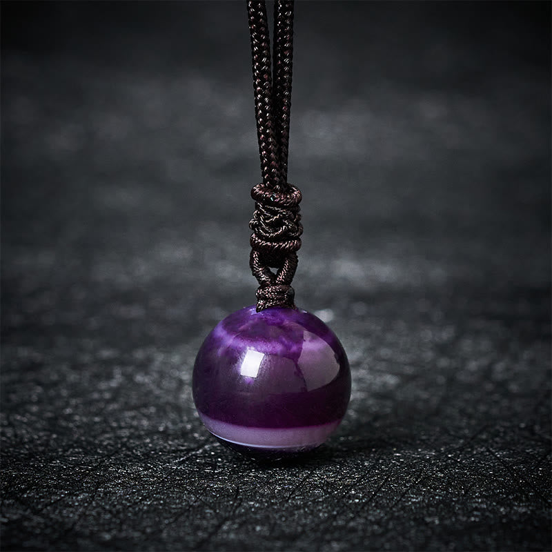 Wear FengShui Amethyst Yellow Agate Various Agate Pink Crystal Lazurite Lapis Lazuli Balance Necklace Pendant