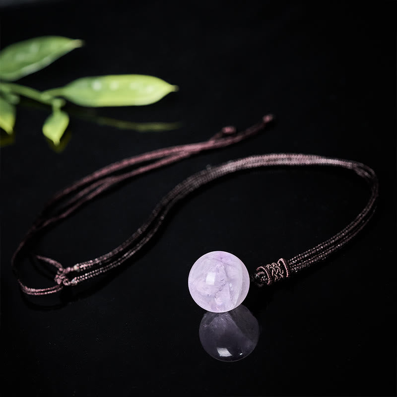 Wear FengShui Amethyst Yellow Agate Various Agate Pink Crystal Lazurite Lapis Lazuli Balance Necklace Pendant