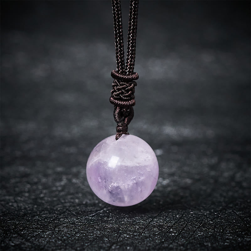 Wear FengShui Amethyst Yellow Agate Various Agate Pink Crystal Lazurite Lapis Lazuli Balance Necklace Pendant