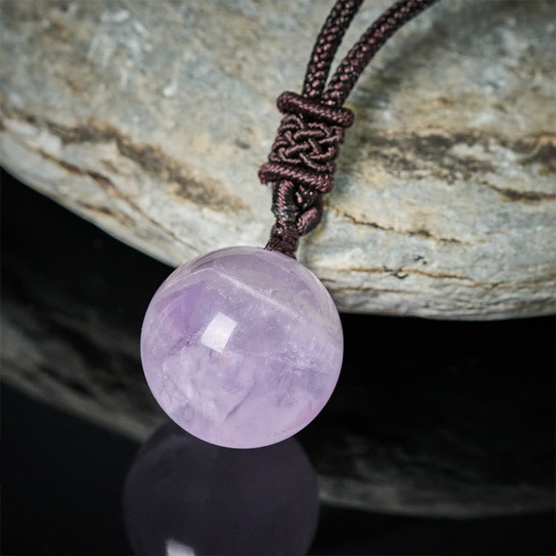 Wear FengShui Amethyst Yellow Agate Various Agate Pink Crystal Lazurite Lapis Lazuli Balance Necklace Pendant