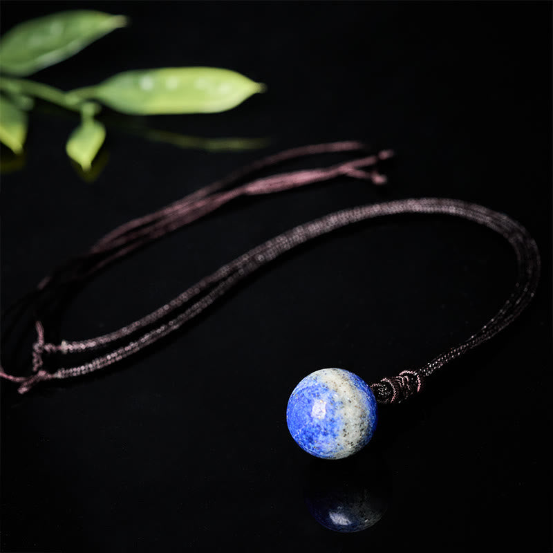 Wear FengShui Amethyst Yellow Agate Various Agate Pink Crystal Lazurite Lapis Lazuli Balance Necklace Pendant