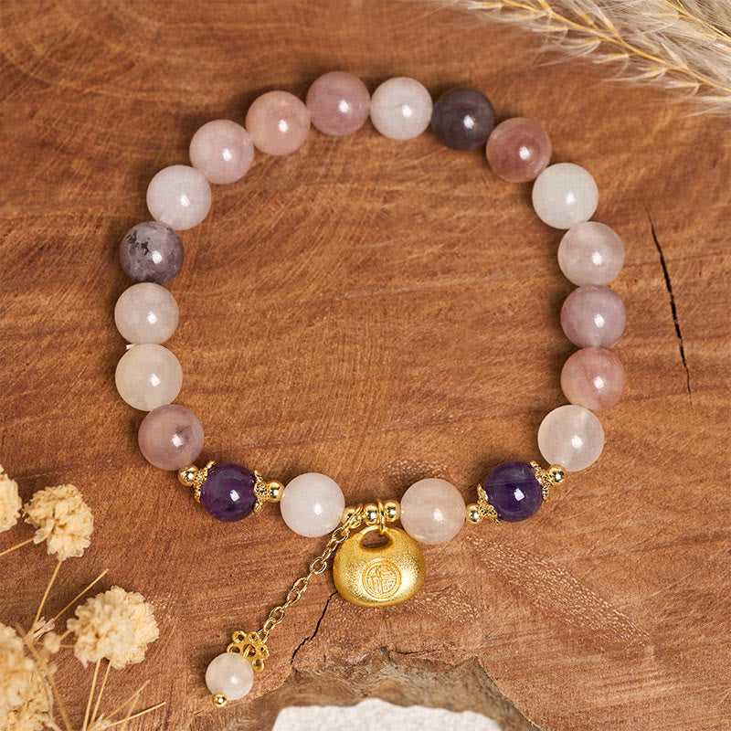 Wear FengShui Golden Silk Jade Fu Character Rabbit Ward Off Evil Spirits Bracelet