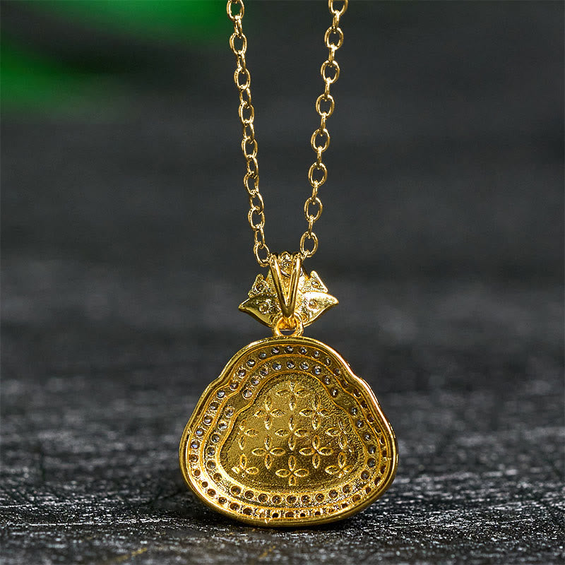 Wear FengShui Jade Laughing Buddha Prosperity Luck Necklace Pendant
