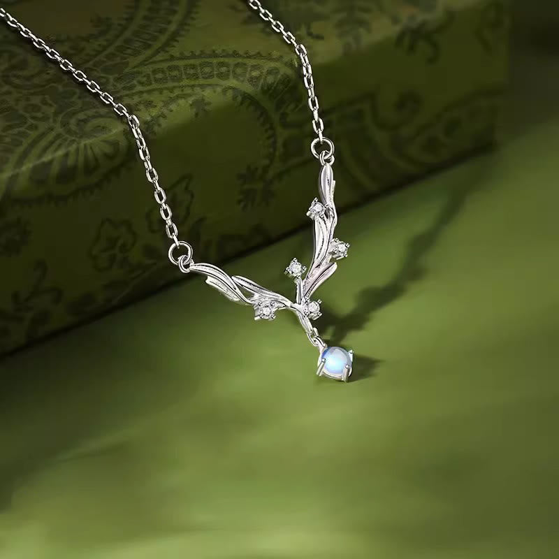 Wear FengShui 925 Sterling Silver Mistletoe Keep Away Evil Spirits Necklace Pendant