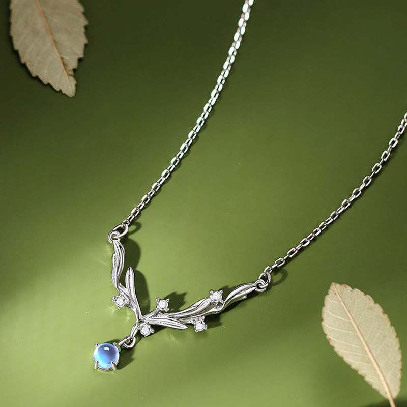 Wear FengShui 925 Sterling Silver Mistletoe Keep Away Evil Spirits Necklace Pendant