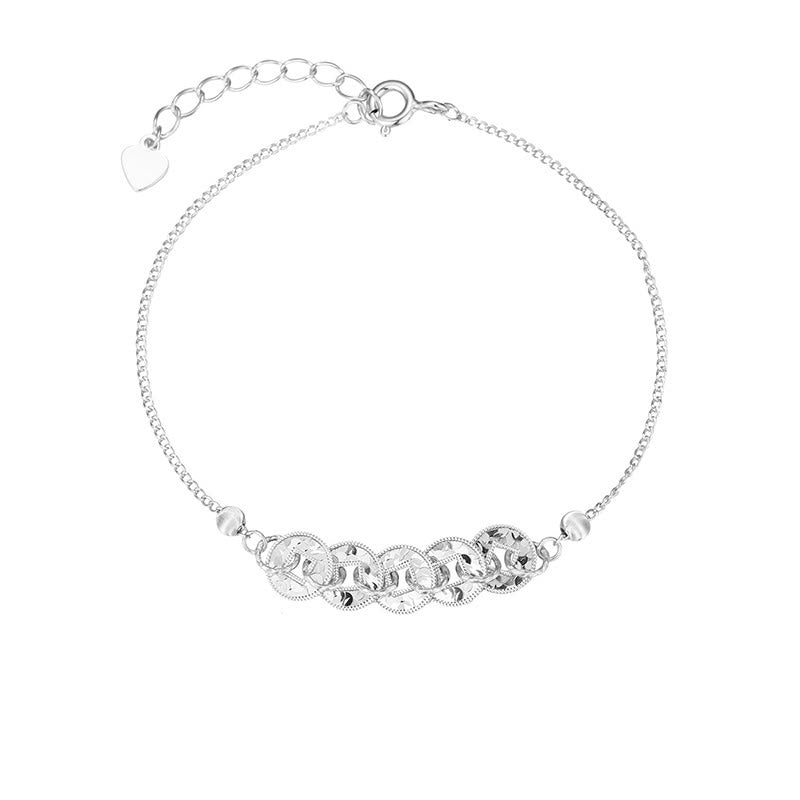 Wear FengShui 925 Sterling Silver Five-Emperor Coins Protection Ring Bracelet Necklace Pendant
