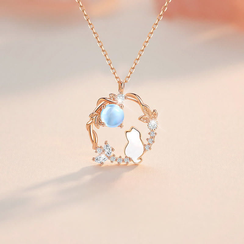 Wear FengShui 925 Sterling Silver Cat Flower Blessing Earrings Bracelet Necklace Pendant