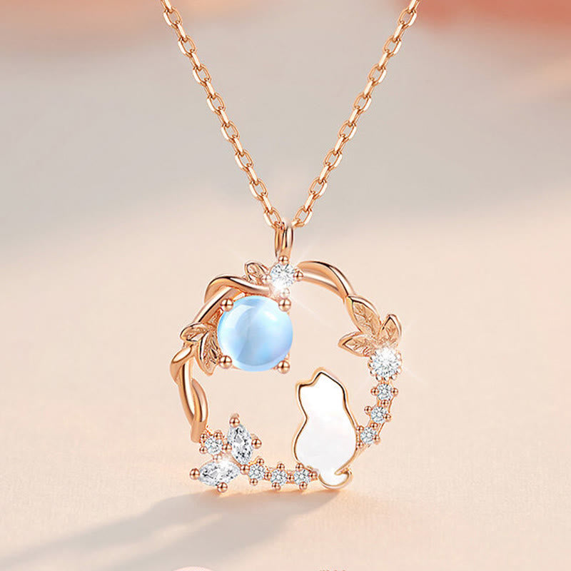 Wear FengShui 925 Sterling Silver Cat Flower Blessing Earrings Bracelet Necklace Pendant