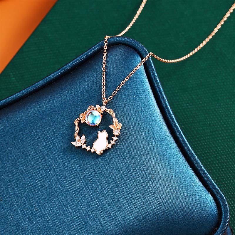 Wear FengShui 925 Sterling Silver Cat Flower Blessing Earrings Bracelet Necklace Pendant