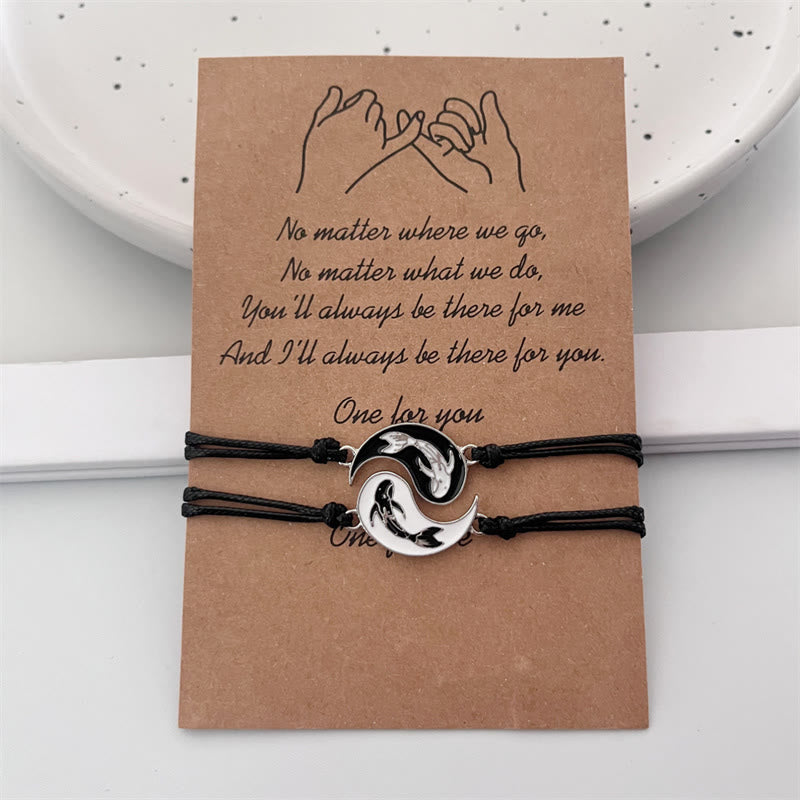 Wear FengShui 2pcs Yin Yang Hematite Couple Bracelet