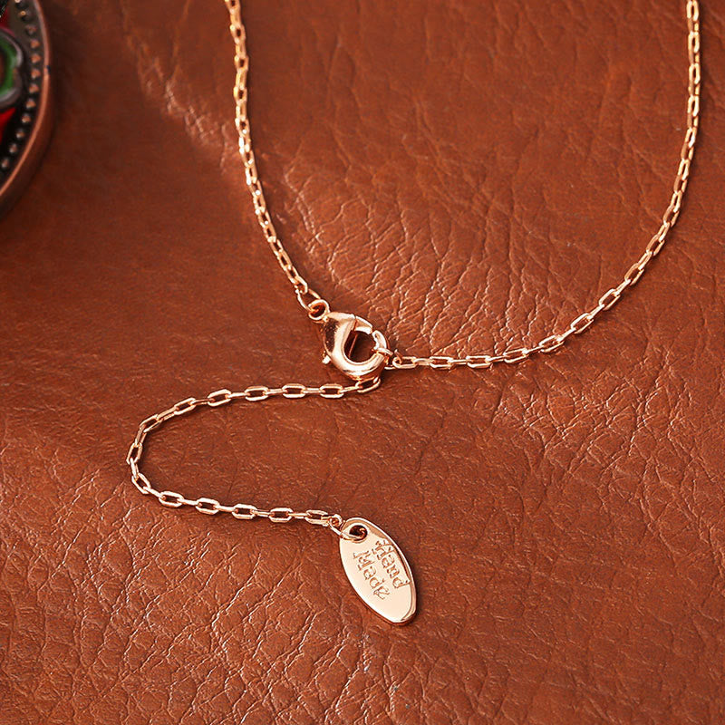 Wear FengShui Gourd Hollow Design Copper Protection Necklace Pendant