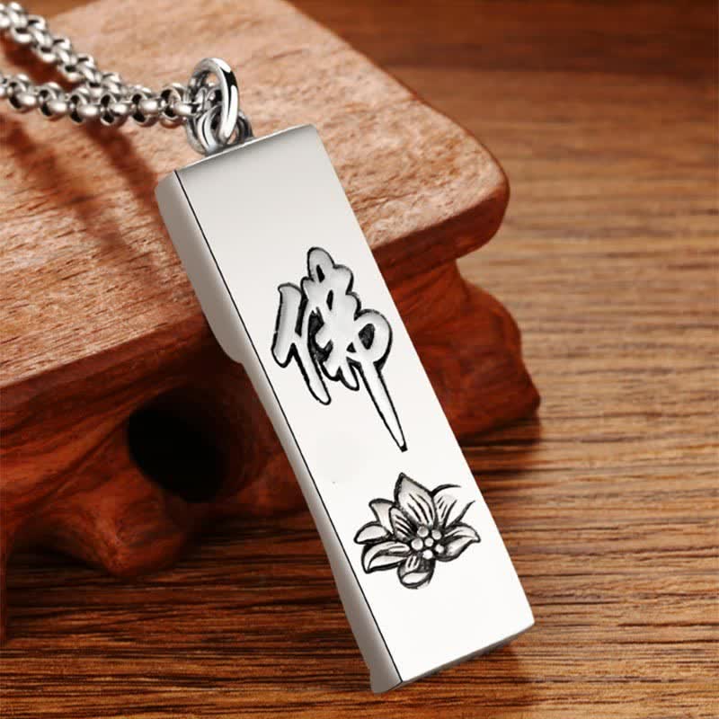 Wear FengShui Tathagata Buddha Strength Protection Amulet Lucky Vintage Style Pendant Necklace