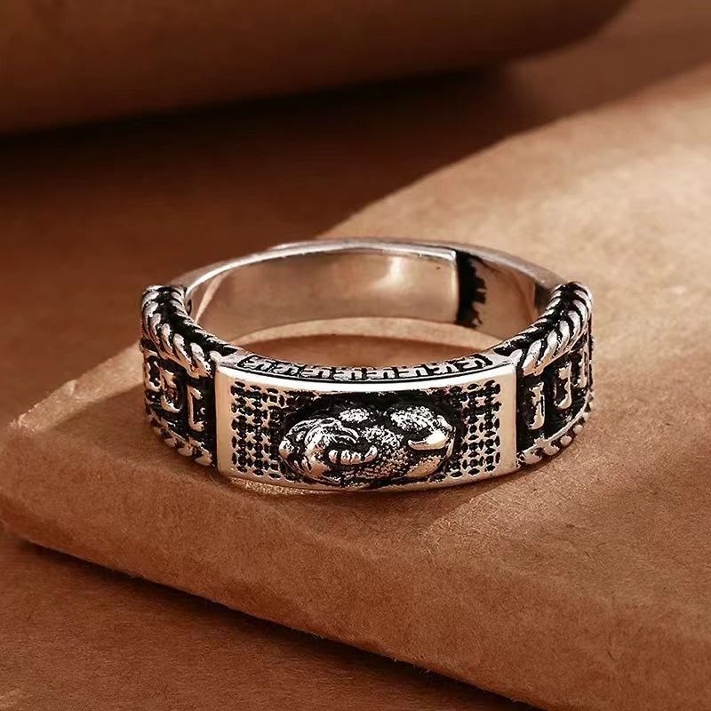 Wear FengShui Lucky FengShui PiXiu Wealth Prayer Wheels Couple Ring
