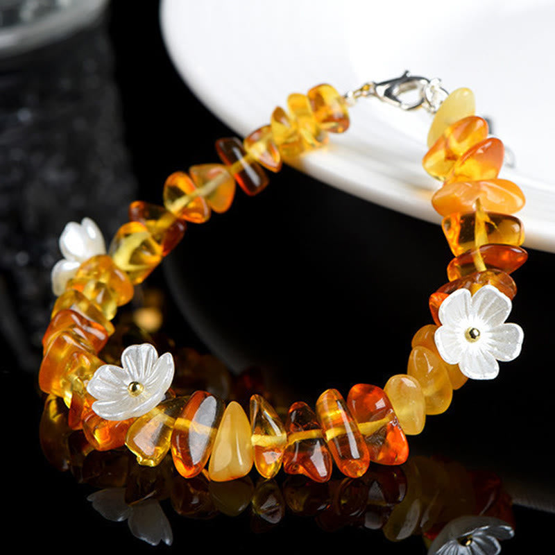 Wear FengShui Natural Aquamarine Peridot Strawberry Quartz Various Crystals Serenity Bracelet