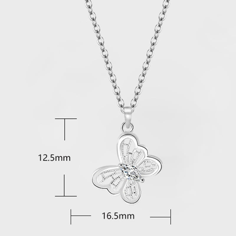 Wear FengShui 999 Sterling Silver Butterfly Protection Necklace Pendant