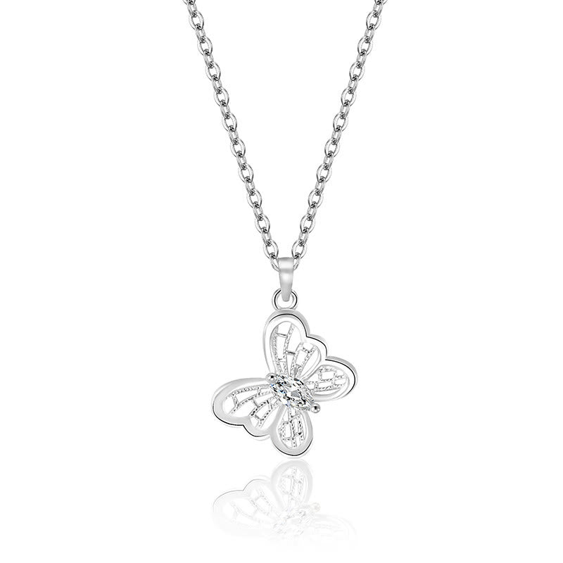 Wear FengShui 999 Sterling Silver Butterfly Protection Necklace Pendant