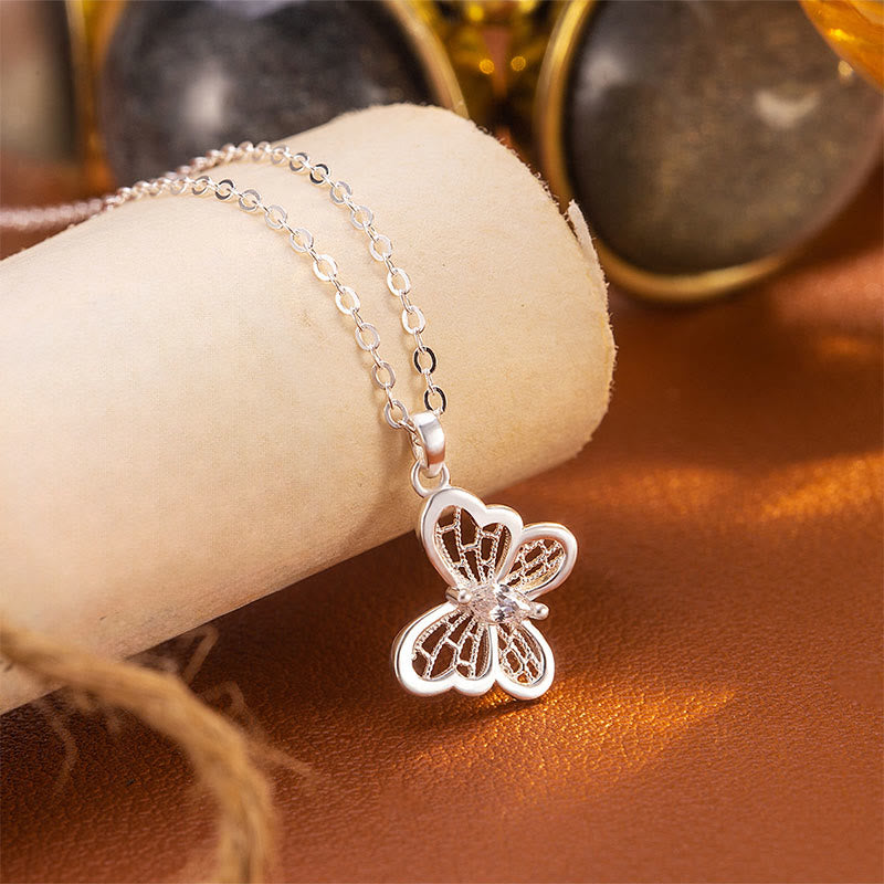 Wear FengShui 999 Sterling Silver Butterfly Protection Necklace Pendant
