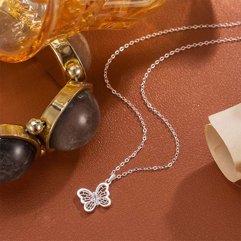 Wear FengShui 999 Sterling Silver Butterfly Protection Necklace Pendant