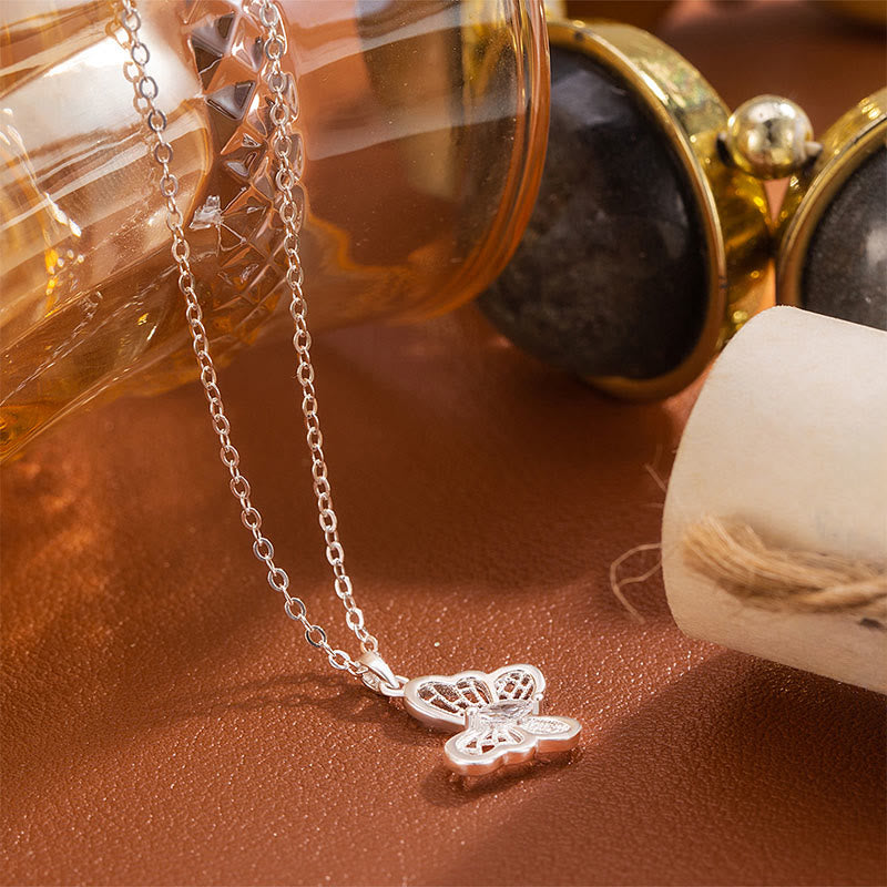 Wear FengShui 999 Sterling Silver Butterfly Protection Necklace Pendant