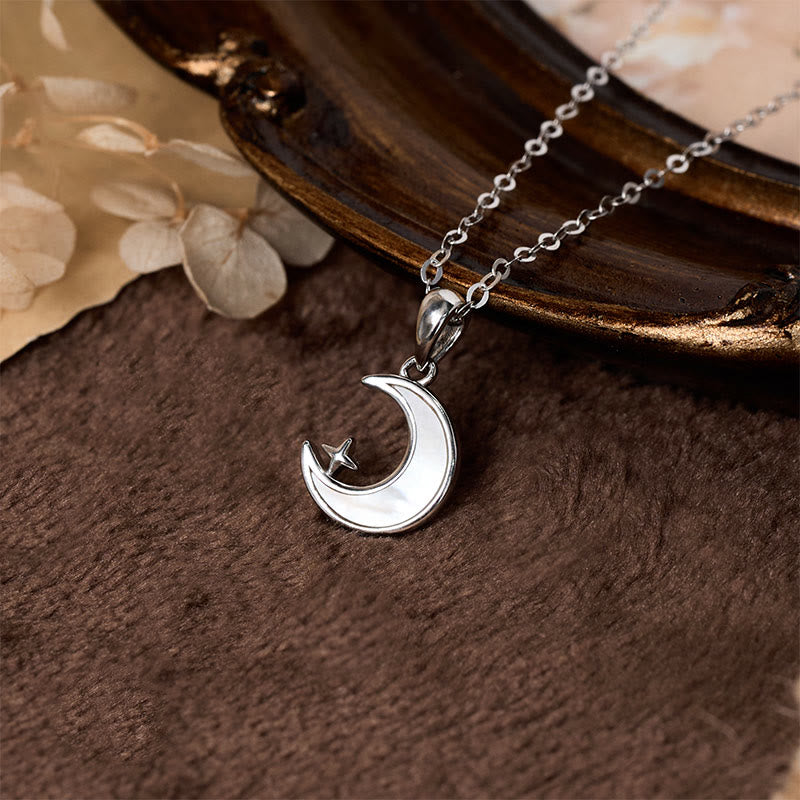 Wear FengShui "FOR DEAREST MOTHER" Moon Star 925 Sterling Silver Calm Necklace Pendants Includes Gift Message Card