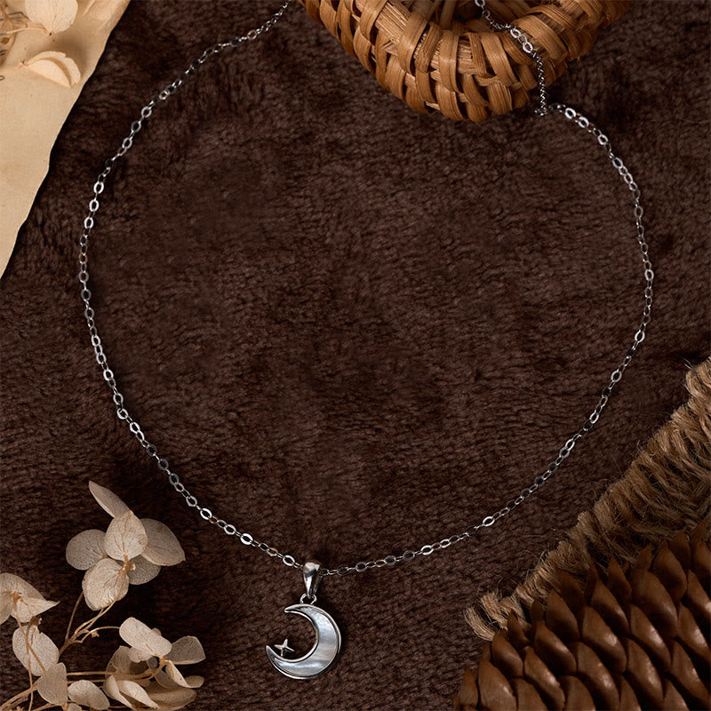 Wear FengShui "FOR DEAREST MOTHER" Moon Star 925 Sterling Silver Calm Necklace Pendants Includes Gift Message Card