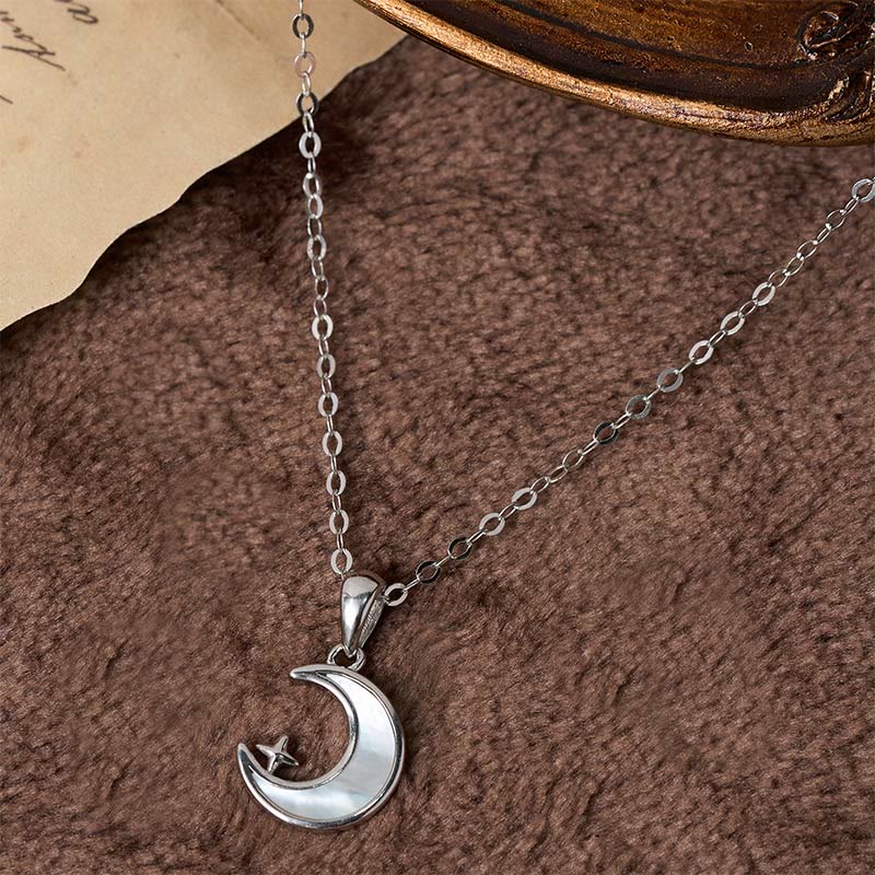 Wear FengShui "FOR DEAREST MOTHER" Moon Star 925 Sterling Silver Calm Necklace Pendants Includes Gift Message Card