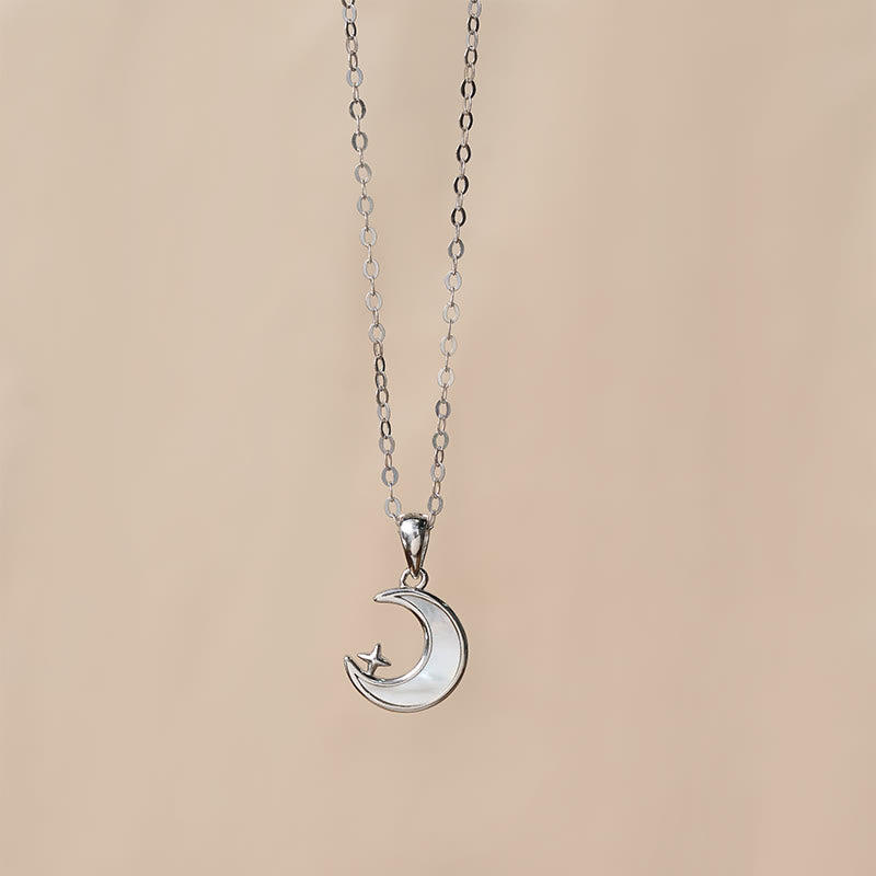 Wear FengShui "FOR DEAREST MOTHER" Moon Star 925 Sterling Silver Calm Necklace Pendants Includes Gift Message Card