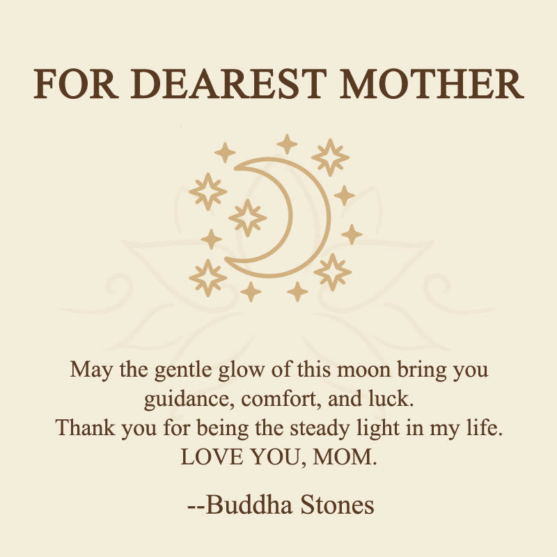 Wear FengShui "FOR DEAREST MOTHER" Moon Star 925 Sterling Silver Calm Necklace Pendants Includes Gift Message Card