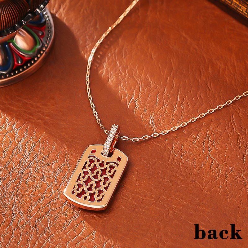 Wear FengShui Gourd Hollow Design Copper Protection Necklace Pendant