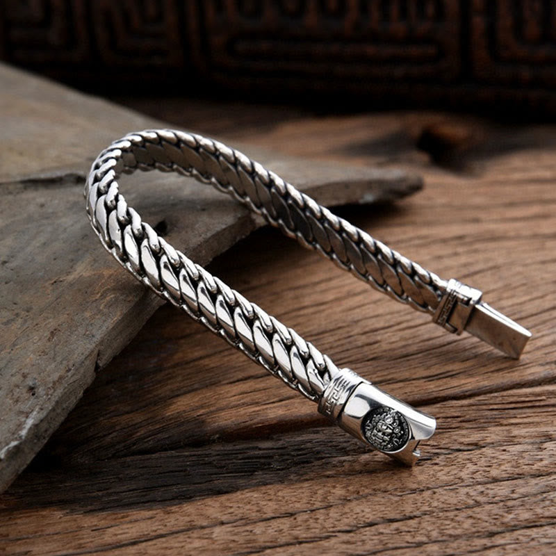 Wear FengShui Wide Chain Copper Braided Luck Cuban Bracelet