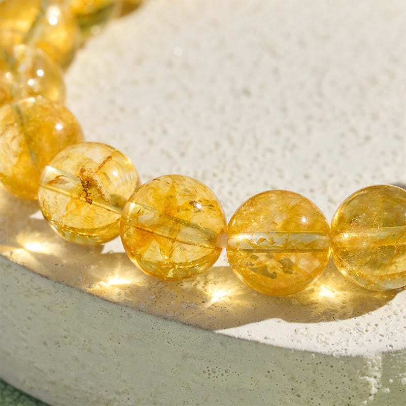 Buddha Stones Natural Citrine PiXiu Prosperity Protection Bracelet